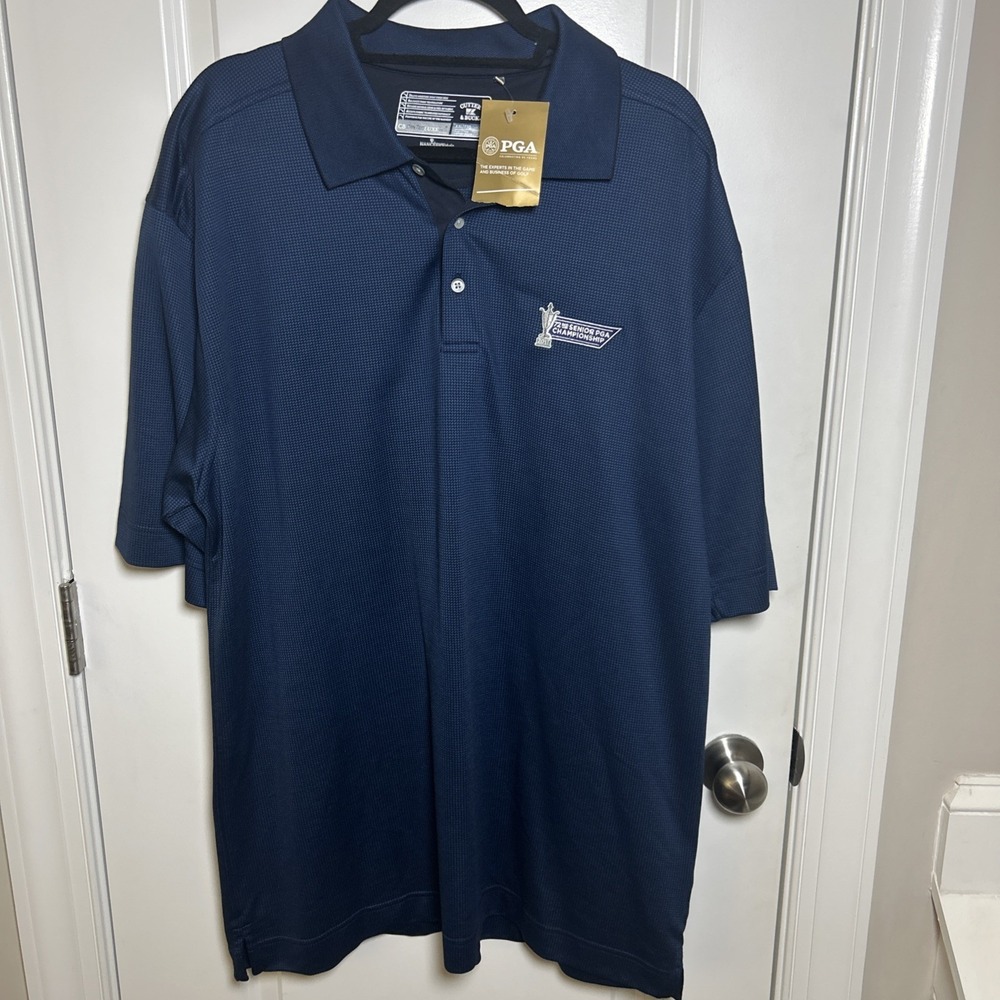 Cutter And Buck CB DRY TEC Luxe 72nd Senior PGA Championship Mens XXL Golf Shirt